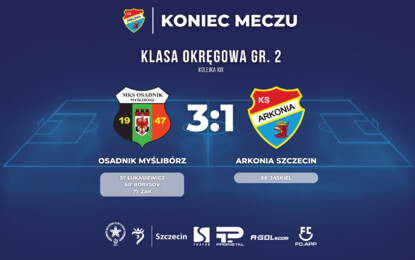 Seniorzy: Osadnik Myślibórz 3:1 Arkonia Szczecin
